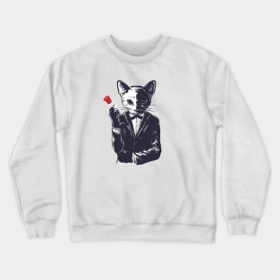 mafia cat character Crewneck Sweatshirt